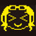 Yellow pixel art of Gumi smiling